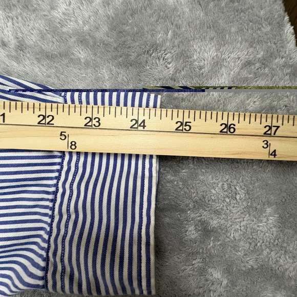 Polo Ralph Lauren Men's XL Blue/White Striped Classic Fit Dress Shirt SEE DESCRI - Picture 16 of 16